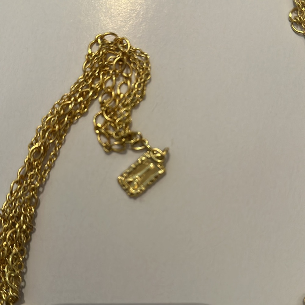 Karine Sultan Double Layer Large Gold Disc Necklace - Picture 6 of 6
